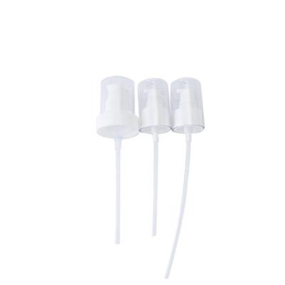 China 2021 20410 24410 28410 Eco-friendly stock white cosmetic base treatment plastic pump for cosmetic bottles for sale