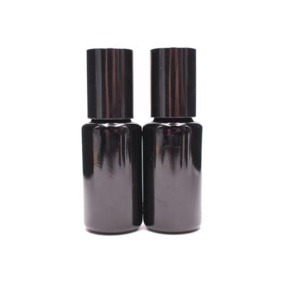 China Wholesale High Quality Expensive Empty Glass Lotion Bottle 15ml Anti UV Black Glass Cosmetic Bottle for sale