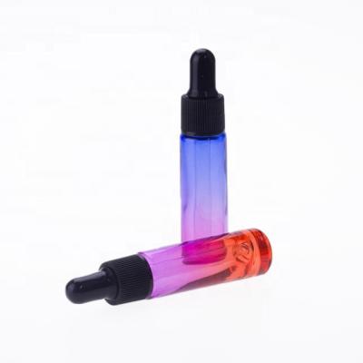 China Perfume 2021 New Product Ideas Rainbow Perfume Oil Bottles Fancy 10ml Cosmetic Empty Glass Dropper Bottle for sale