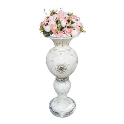 China Modern European Style Large Crystal Glass Flower Vase For Crystal Decoration for sale