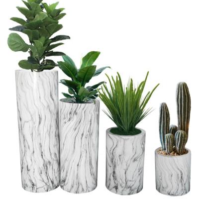 China Mediterranean Home Decoration Marble Planter Natural Stone Flower Pot For Garden for sale