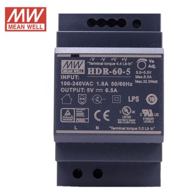 China SMPS Meanwell HDR-60-15 60W 15V 4A AC-DC Ultra Slim Step Form Din Rail Changeover Power Supply HDR-60-5 for sale