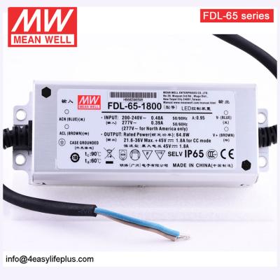 China 65W 1800mA Constant Current LED Driver Mean Well FDL-65-1800 MEDIUM WELL FDL-65-1800 for sale