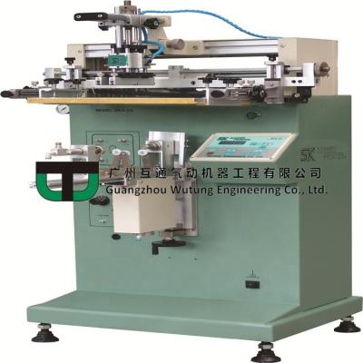 China Factory Wutung Automatic Mug Printing Screen Printing Machine Silkscreen UV Curing Printer For Cap Bottle Jar Glass Tube Logo Plastic Wine for sale