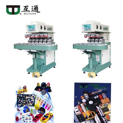 China Factory Wutung semi-automatic 1-6 color pad printing machine printer for stationary bottle electronic cosmetic tube barrel toy glass for sale