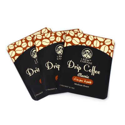 China Different Printing Style Coffee Packaging Bag Three Different Style Heat Seal Moisture Proof Customized Side Pocket With Aluminum Foil for sale