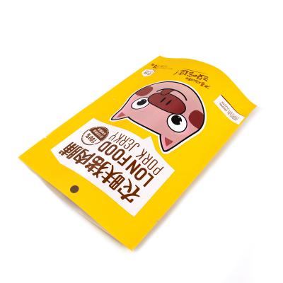 China Moisture Proof Bottom Pouch Bag Plastic For Pork Snack for sale