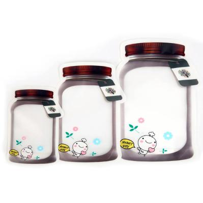 China Moisture Proof PE Laminated Mason Jar Bottle Ziplock Bag Customized Logo Printing for sale