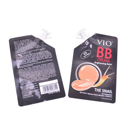 China Custom Logo Moisture Proof Printed Liquid Sachet Pouch Packaging Bag For BB Cream Cosmetic Packaging Pouch for sale