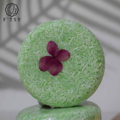 China Private Label Natural Vegan Green Tea Shampoo Base Cleansing Foaming Bar Soap For Hair Care for sale