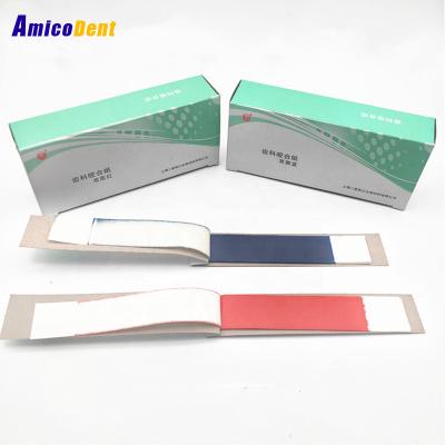 China Blue and Red Occlusion Dental Medical Grade Articulation Paper Bilateral Occlusion Film for sale