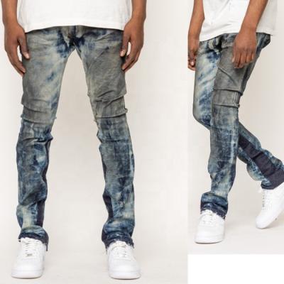 China OEM Vintage Mens QUICK DRY Denim Italian Custom Flared Stacked Jeans Men Khaki QUICK DRY for sale