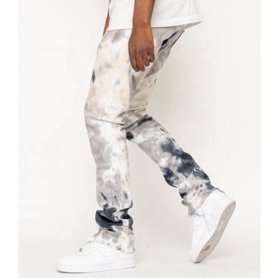 China OEM QUICK DRY QUICK DRY Custom Made Italian Mens Denim Ripped Tie Dye Mens Rocket Jeans Men for sale