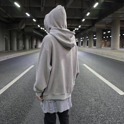 China Dropshipping Custom Made Breathable Streetwear Men's Running Hoodie With Double Hoodie for sale