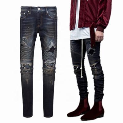 China 03 OEM Brands Clean Men's China Breathable Biker Jeans Manufacturers Breathable Cheap Skinny Buy for sale