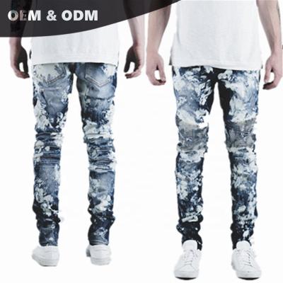 China High quality china brand new breathable breathable factory your own bleach wash ripped blue stone biker used jeans usa 212 for sale