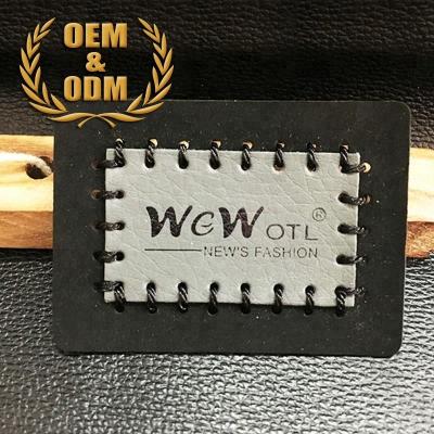 China Cheap viable custom embossed leather patch workable for sale