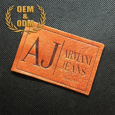 China Cheap viable custom embossed leather patch workable for sale