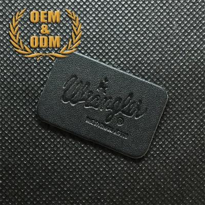 China Cheap viable custom embossed leather patch workable for sale