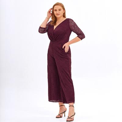 China Anti-wrinkle 2022 spring and summer new products in Europe and America plus size women's Amazon fat girl V-neck mid-sleeve loose casual jumps for sale