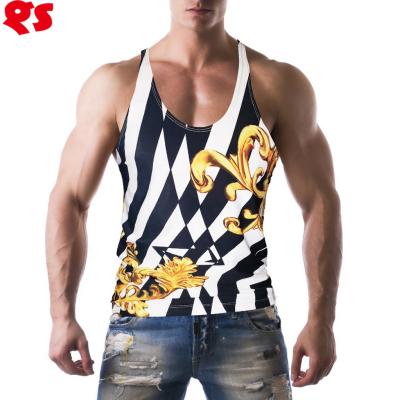 China New Fashion Design Custom Made Fitness Swimwear QUICK DRY QUICK DRY Sleeveless Tank Top For Men for sale