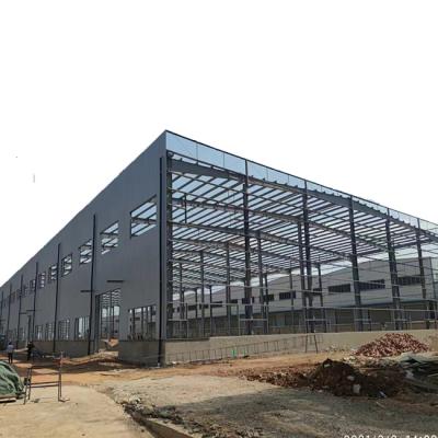 China Modern Simple Steel Frame Prefab Structure Shed Garage Workshop Factory Office Buildings for sale