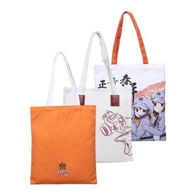 China Custom Printed Eco Handled Recycled Plain Blank Organic Canvas Tote Bag With Logo Cotton Shopping Bag for sale