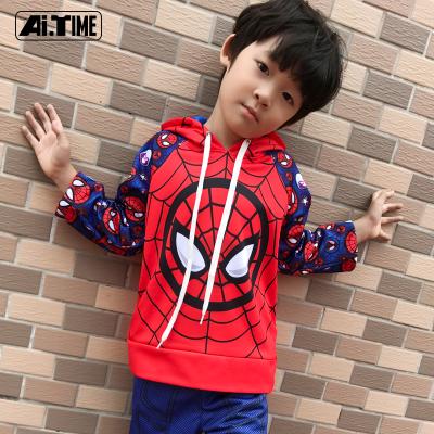 China 2020 New Anime Anti-wrinkle children clothing custom hooded Spider-Man Captain-America jacket autumn winter sports jacket kids for sale