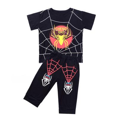 China Boys Casual Clothing Sets 2021 New Design Boys Black T-shirt Corduroy And Pants PS for sale