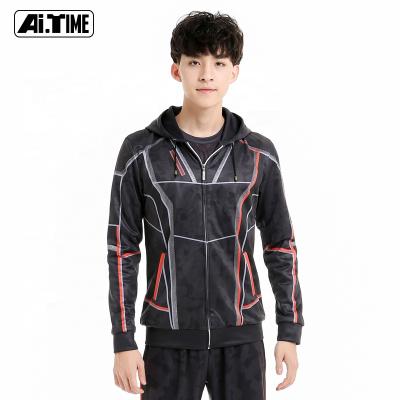 China Wholesale Custom Mens Clothing Autumn Street Sports Jacket Spider-Man Iron Man Spring Anime QUICK DRY Clothing Hooded Sweater Youth for sale