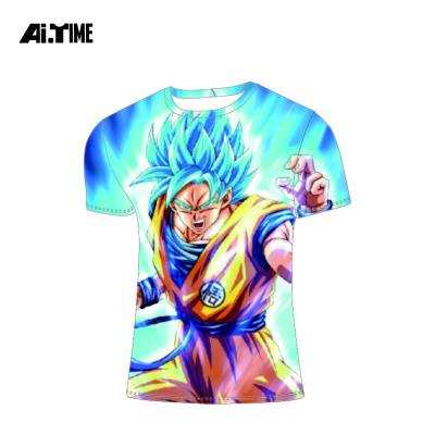 China Anti-wrinkle Anime parent-child dragon ball 3D sweatshirt printing custom hoodie sports T-shirt for sale