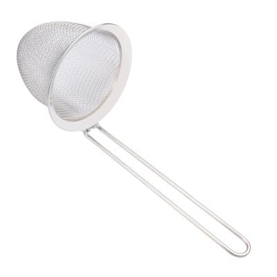 China Viable Deep Mesh Noodle Strainer Stainless Steel Colander Filter Oil With Handle Restaurant Asphalt Oil Filter Spoon for sale