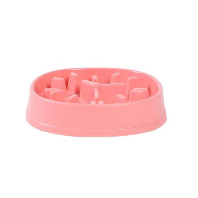 China Durable Plastic Round Prevent Swelling Anti Gulping Slow Feeder Dog Bowl Dog Lick Mat With Clock Pet Feeder for sale