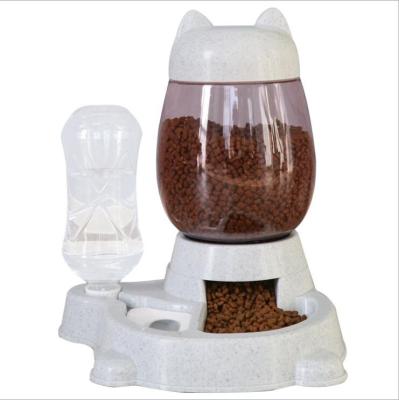 China 2.2L Food Dog Bowl Pet Feeder 625ML Cat Fountain Water Bottle With Automatic Plastic Non-Slip Mats for sale