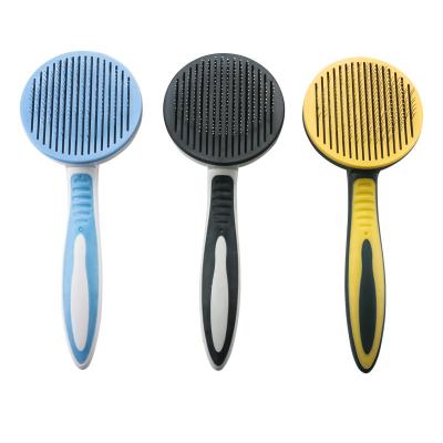 China Viable Bestsellers 2020/2021 Amazon Self Cleaning Massager Polisher Dog Hair Remover Pet Grooming Brush for sale