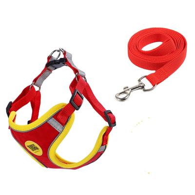 China Personalized Breathable Anti-Slip Pet Dog Harness High Quality Adjustable Suede Strap Leash Chest Strap for sale