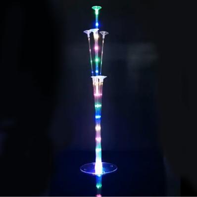 China Plastic Light Up Balloon Stand Kit Luminous Table LED Desk Stand with 7 Sticks, 7 Cups, 1 Base en venta