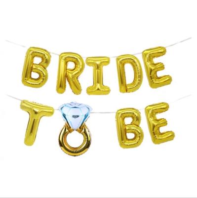 Chine Diamond Ring Balloon Bride To Be Miss Foil Balloon To Mrs Foil Balloon With Diamond Ring Foil Balloon Wedding Engagement Party Decoration à vendre