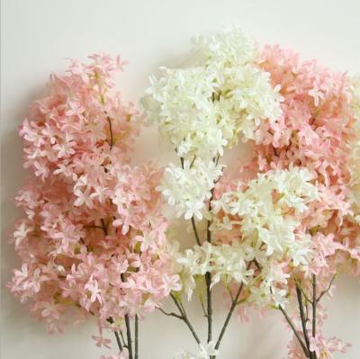 China Artificial Flower Arrangements in Simulation Cherry Blossom Flowers Sakura Bloom Branches of Silk Faux Silk en venta