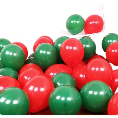 Cina Christmas party decoration balloons dark green red and green color and red latex balloon 10 inch matte latex balloon in vendita