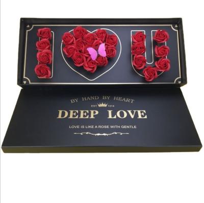 China Recyclable Gift Box Flower Packing Box Flower Gift Package Box JE T'AIME For Valentines Day Girlfriend zu verkaufen