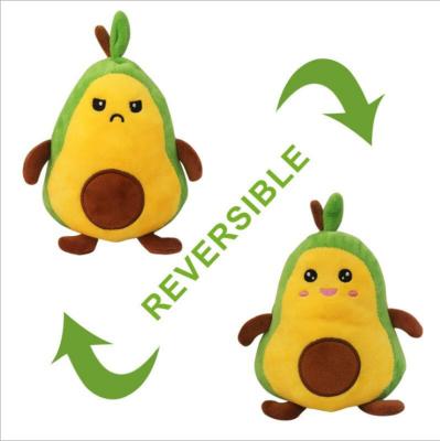 중국 Soft & Angry Plush Toy Reversible Plush Avocado Plush - Happy Avocado Stuffed Pillow Doll Mood Plush 판매용