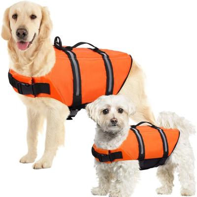 China Pet Viable Reflective Summer Vest Adjustable Dog Safety Float Vest Rescue Dog Swimsuit for sale