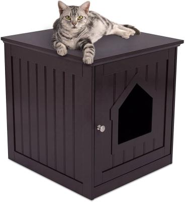 China Sustainable Decorative Cat House and Side Table - Cat Home Nightstand - Indoor Pet Crate - Trash Can Enclosure S for sale