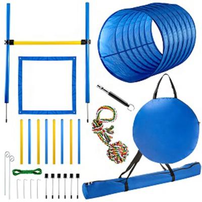 China Viable Outdoor Dog Agility Training Tunnel Set Dog Agility Training Equipment Starter Kits for sale