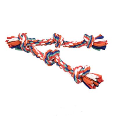 China Dog Knots Cotton Rope Toy Large Rope Dog Chew Eco-Friendly Dog Toy Pet Dental Cleaning Rope Sustainable Toy for sale