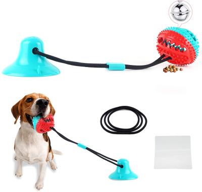 China Viable Dog Toys for Aggressive Chewers Reinforce Suction Cup Indestructible TPR Chew Squeaky Toy with Feeding for sale