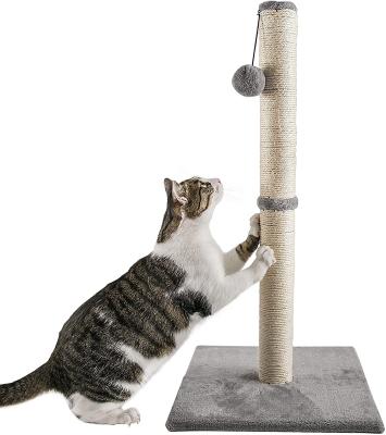 China Hot sale viable Cat Scratching Post with sisal and mat, cat tree scratcher with toy for sale