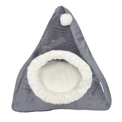 China Breathable Cat Cave Bed Tent for small and large indoor cats, machine washable and with removable cushion for sale