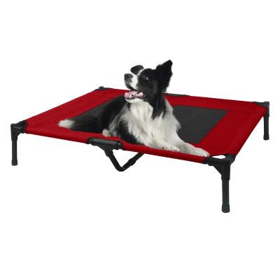 China Indoor And Outdoor High Cradle Dog Cradle Pet Travel Bed Raised Bed With Cooling Mesh Center for sale